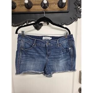 Torrid Denim Shorts Womens Size 10 Frayed Hem Cutoff Stretch Mid Rise
